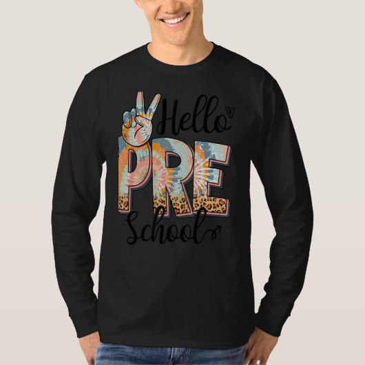 hallo preschoolleraar Boho leopard eerste dag van T-shirt (Voorkant)