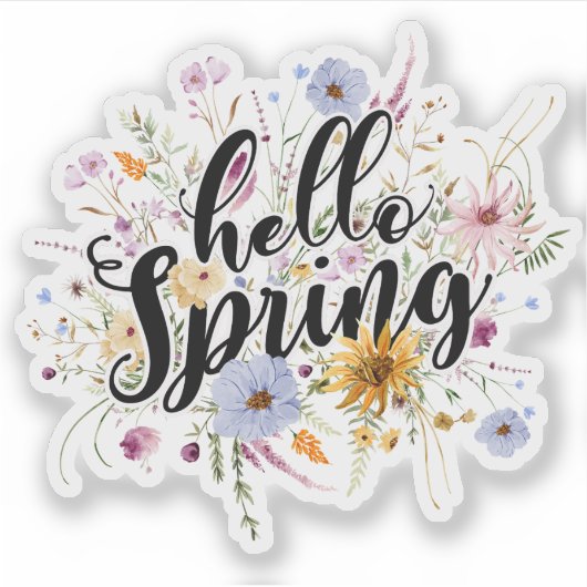 hallo prijsopgave voor de lente sticker (Voorkant)
