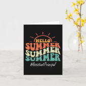 Hallo Principal Groovy Laatste Dag van School Kaart (Gele Bloem)