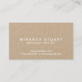 hallo | Professioneel modern Script Kraft Paper Visitekaartje (Achterkant)