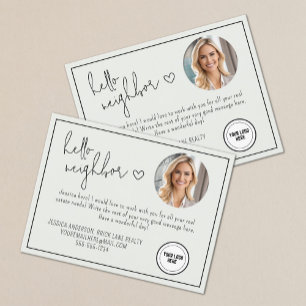 Hallo Professioneel Neighbor Real Estate Briefkaart