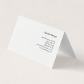 Hallo Professionele minimalist grijs wit Visitekaartje (Achterkant)