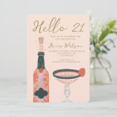 Hallo Proost op Aardbei en Blush Kaart (Staand voorkant)