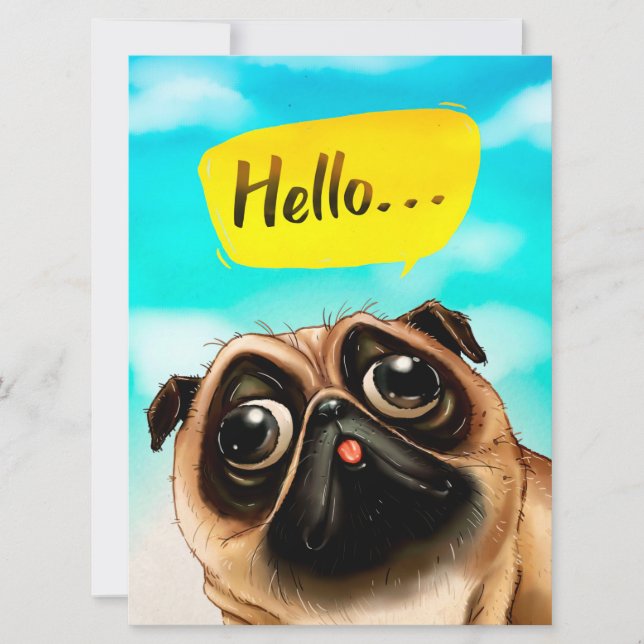 hallo Pug Gift Idee, Pug Owner, Hondenliefhebber C (Voorkant)