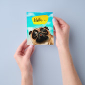 hallo Pug Gift Idee, Pug Owner, Hondenliefhebber C Flyer (Hand)