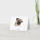 Hallo Pug Puppy Dog Blank Note Kaart (Achterkant)