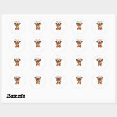 Hallo Pug Ronde Sticker (Vel)