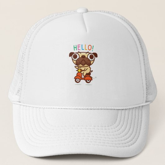 Hallo Pug Trucker Pet (Voorkant)