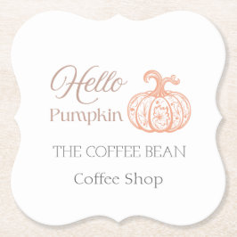 Hallo Pumpkin Artisan Café Herfst Merkbelevingsont Kartonnen Onderzetters