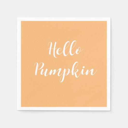 Hallo Pumpkin Autumn Coffee Servet (Voorkant)