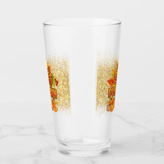 hallo Pumpkin Autumn Customize Glas (Links)
