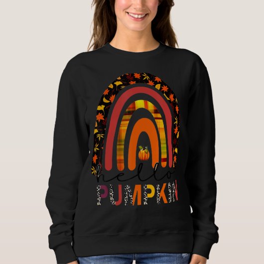 hallo Pumpkin Boho Hallo Pumpkin Cute Autumn Hallo Trui (Voorkant)