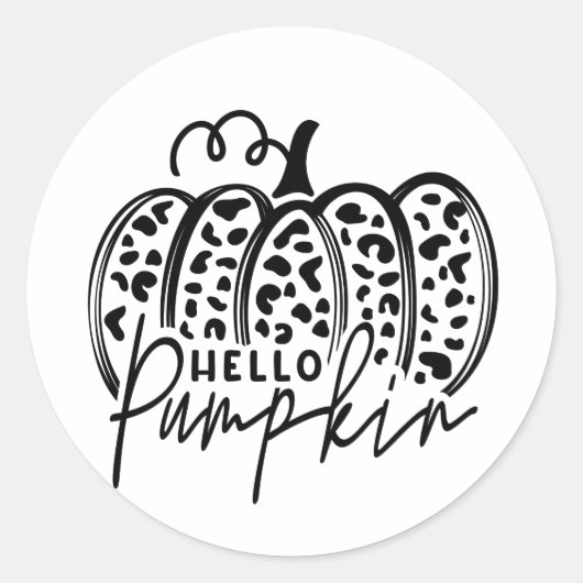 hallo Pumpkin Cheetah Print Stickers (Voorkant)