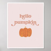 hallo Pumpkin Cute Pink Retro  Font Poster (Voorkant)