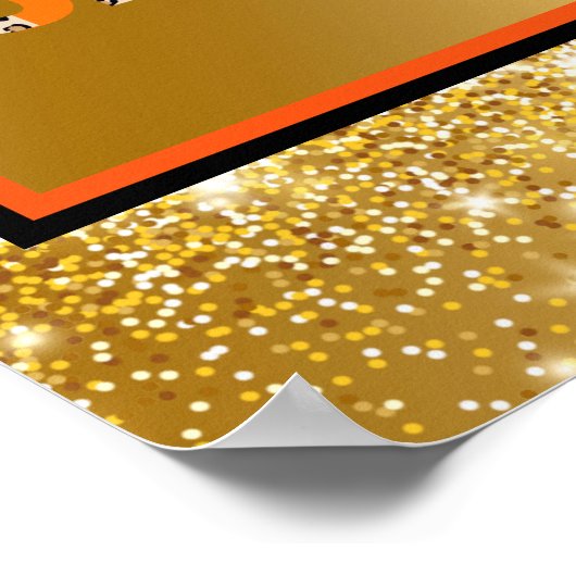 hallo Pumpkin Herfst Autumn past Tekst en Kleur aa Poster (Hoek)