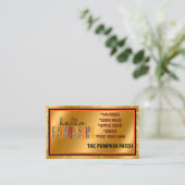 hallo Pumpkin Herfst Autumn past Tekst en Kleur aa Visitekaartje (Staand voorkant)