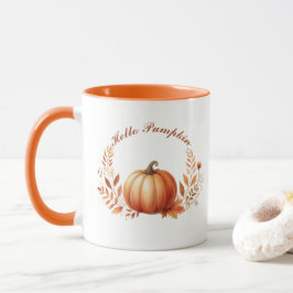 Hallo Pumpkin Herfst Gepersonaliseerd tekst Mok