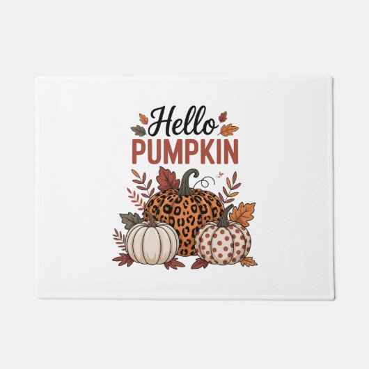 hallo Pumpkin Herfst herfst Deurmat (Voorkant)