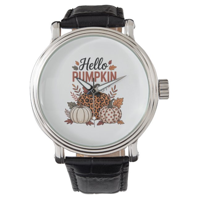 hallo Pumpkin Herfst herfst Horloge (Voorkant)