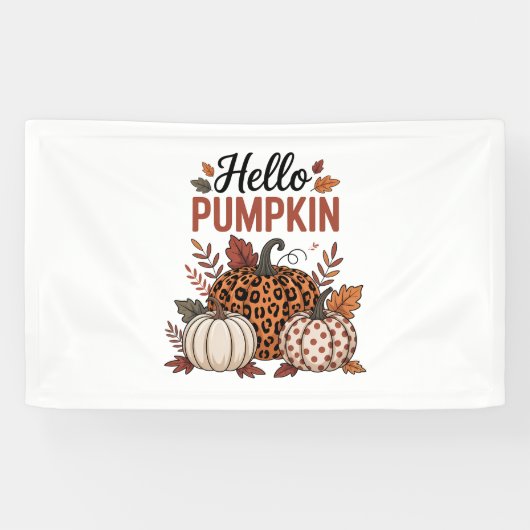 hallo Pumpkin Herfst herfst Spandoek (Horizontaal)