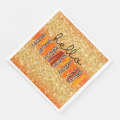 hallo Pumpkin-Herfst najaar kleur aanpassen Servet (Hoek)