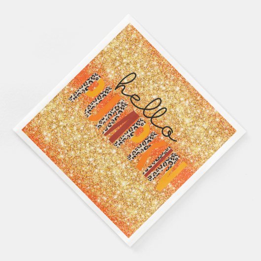 hallo Pumpkin-Herfst najaar kleur aanpassen Servet (Hoek)