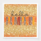 hallo Pumpkin-Herfst najaar kleur aanpassen Servet (Voorkant)