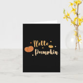 hallo Pumpkin Herfst najaar Thanksgiving PSL Cafe Kaart (Gele Bloem)