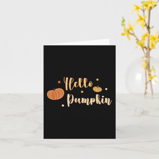 hallo Pumpkin Herfst najaar Thanksgiving PSL Cafe  Kaart (Gele Bloem)