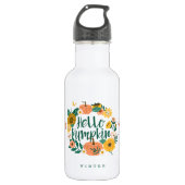hallo Pumpkin Herfst Wildbloemen Boterfly Wreater Waterfles (Voorkant)
