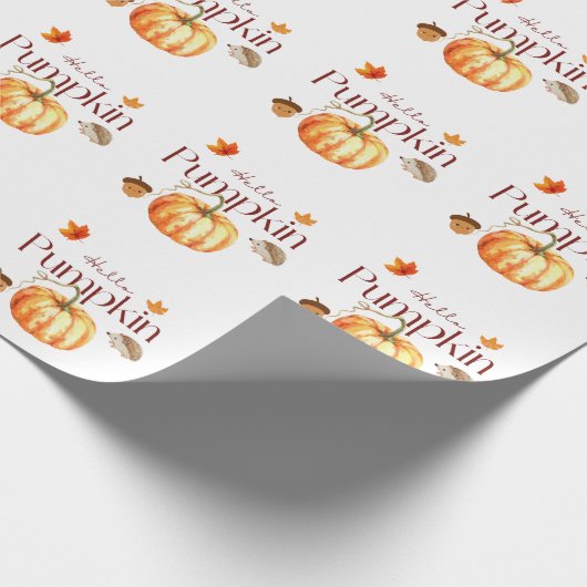 Hallo Pumpkin Holiday Gift Wrap Cadeaupapier (Hoek)