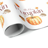Hallo Pumpkin Holiday Gift Wrap Cadeaupapier (Rol Hoek)