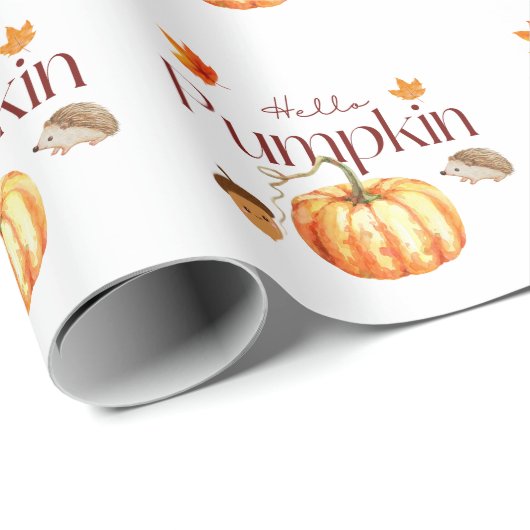 Hallo Pumpkin Holiday Gift Wrap Cadeaupapier (Rol Hoek)
