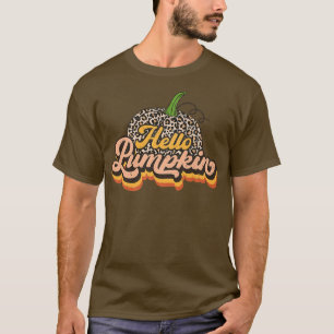  Hallo Pumpkin Leopard Pumpkin Season Happy T-shirt