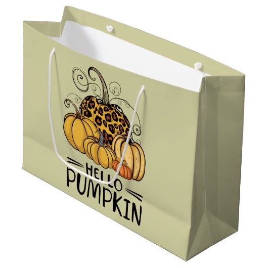 Hallo Pumpkin Lover Herfst Seizoen Herfst Thanksgi Groot Cadeauzakje (Voorkant Gekanteld)