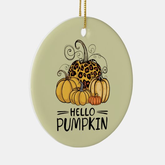 Hallo Pumpkin Lover Herfst Seizoen Herfst Thanksgi Keramisch Ornament (Rechts)