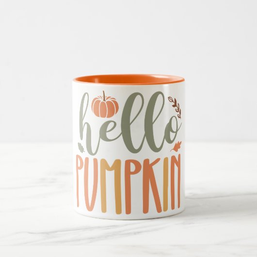 hallo Pumpkin-Mok Tweekleurige Koffiemok (Center)