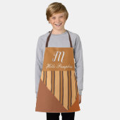 hallo Pumpkin Monogram Optionele naam Herfst Schort (Gedragen)