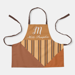 hallo Pumpkin Monogram Optionele naam Herfst Schort