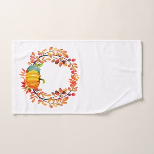 "Hallo Pumpkin!" Najaar Wreath Bathroom Towel Set Bad Handdoek (Handdoek)