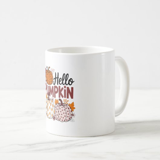 Hallo Pumpkin Png, Herfst Vibes Koffiemok (Voorkant rechts)