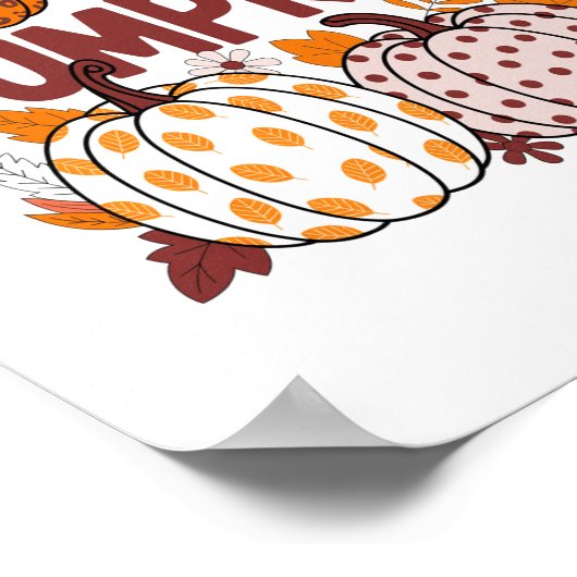 Hallo Pumpkin Png, Herfst Vibes Poster (Hoek)