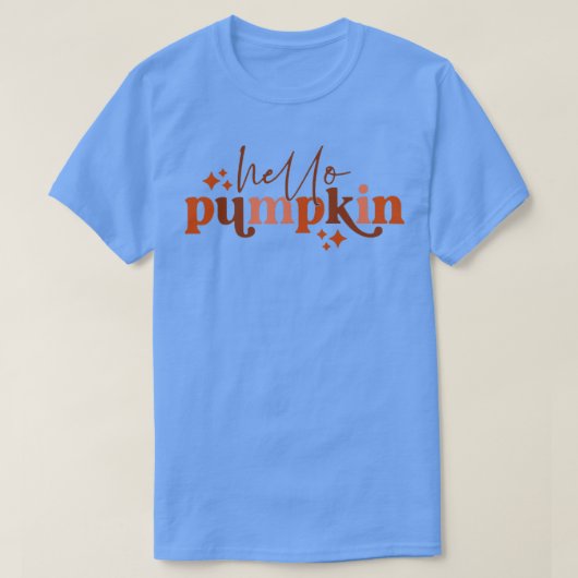 hallo Pumpkin Retro Herfst Pumpkin Spice Thanksgiv T-shirt (Design voorkant)