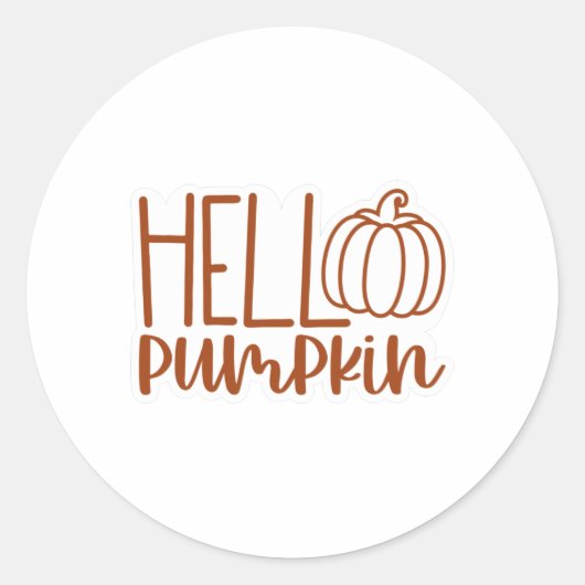 hallo Pumpkin Ronde Sticker (Voorkant)