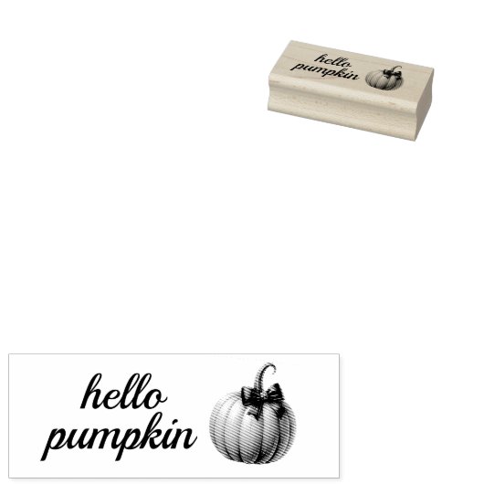 Hallo Pumpkin Rubber Stamp Rubberstempel (Gestempeld)