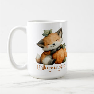 Hallo Pumpkin Schattige Fox Halloween Design Koffiemok