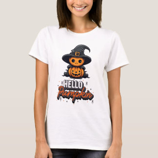 Hallo Pumpkin Schattige Halloween T-shirt
