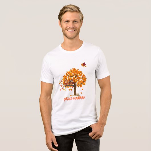 hallo Pumpkin Schattige Herfst Halloween T-shirt (Voorkant volledig)
