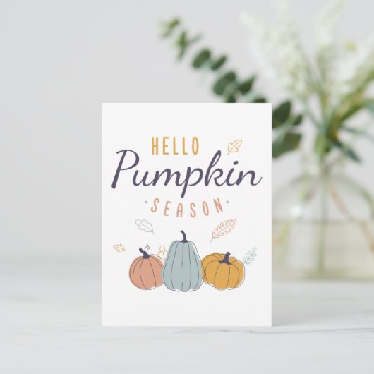 hallo Pumpkin Season Briefkaart (Staand voorkant)