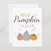 hallo Pumpkin Season Briefkaart (Voorkant / Achterkant)